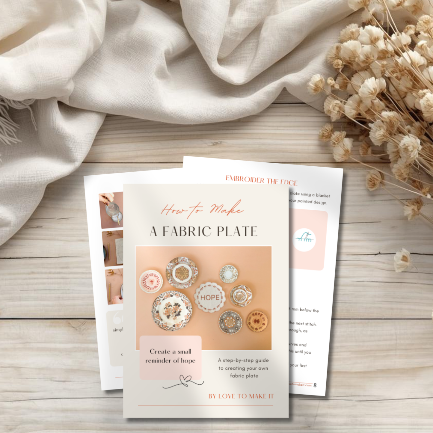 Fabric Plate Hope E-book.